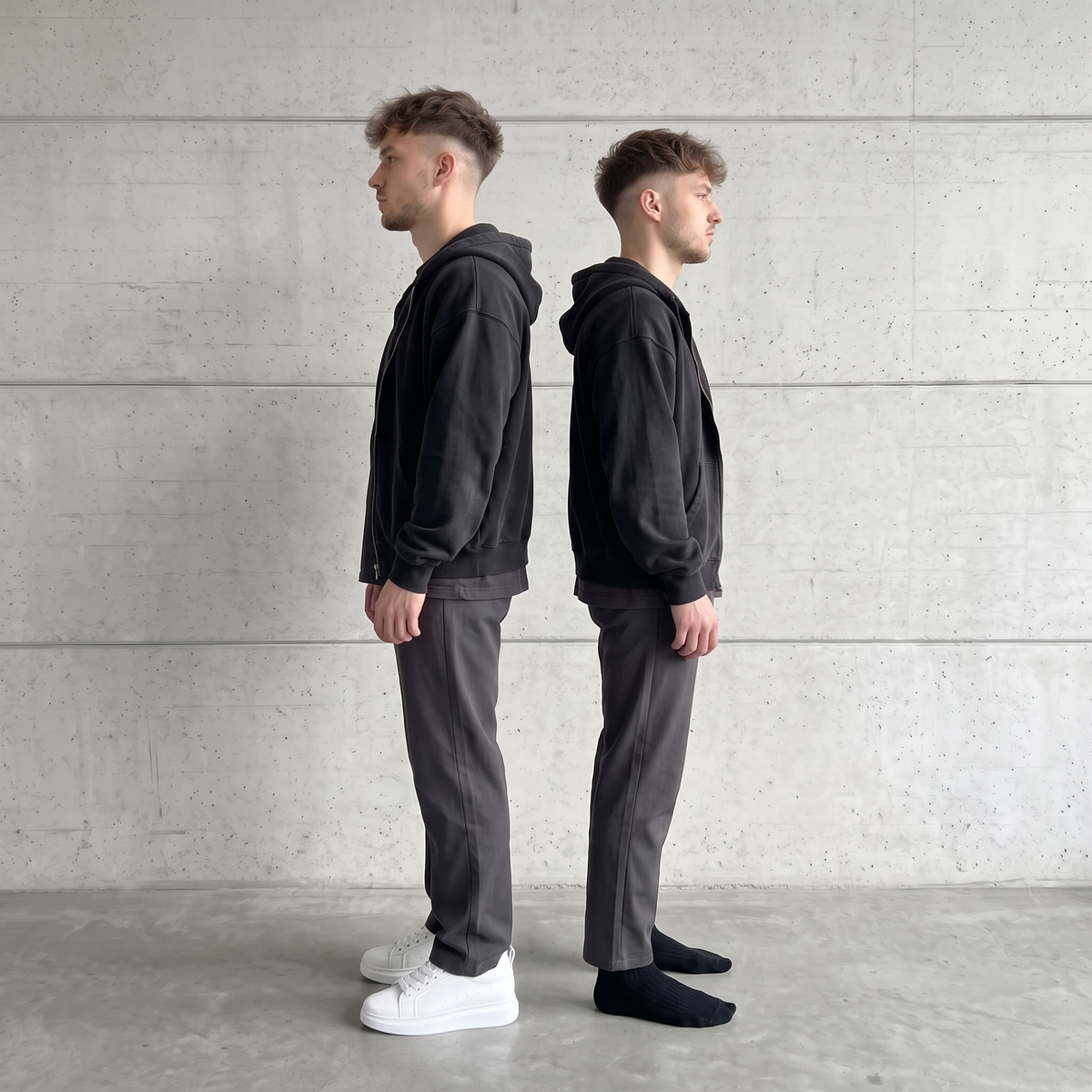 Bianco, same man different height