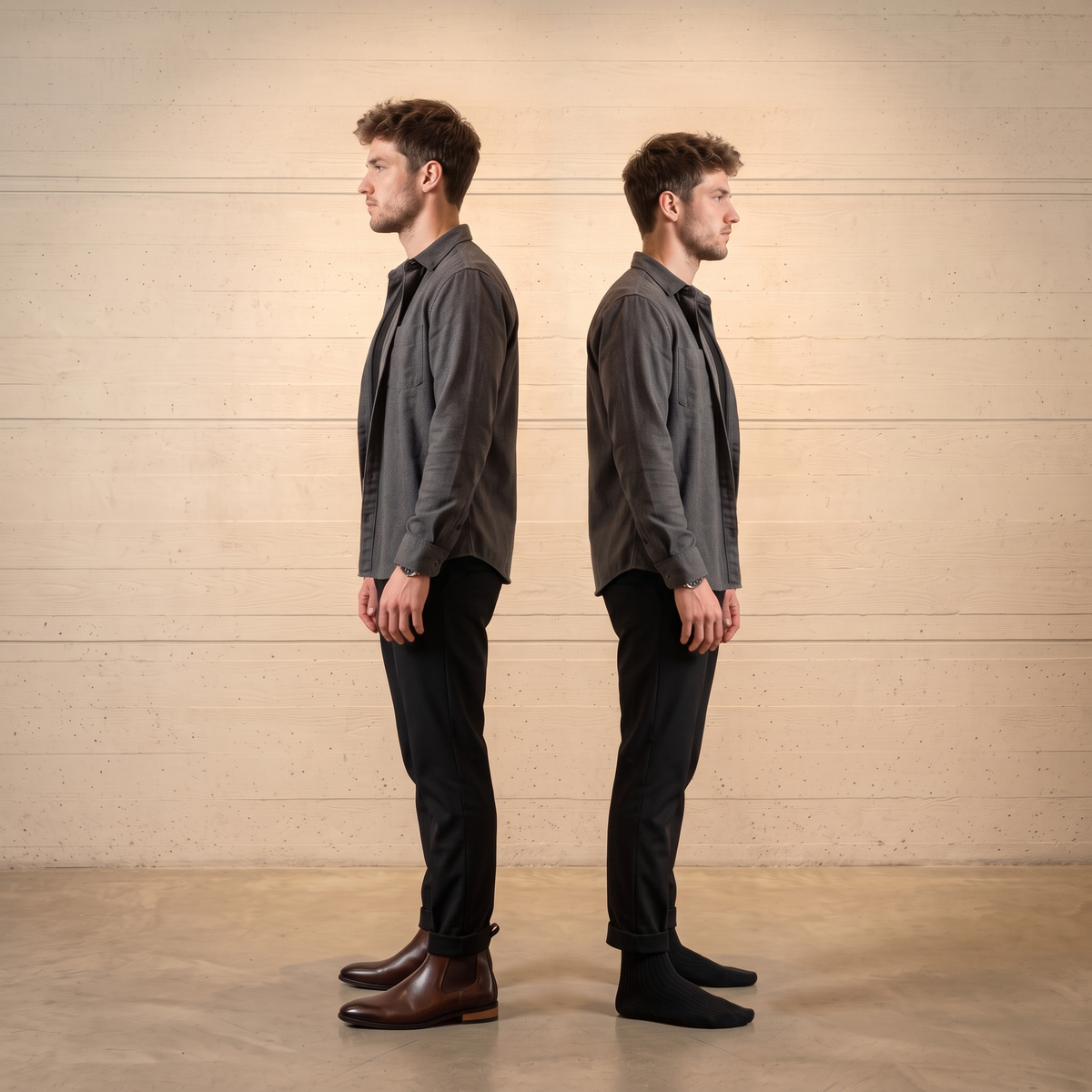 Cavallo Bruno, same man different height