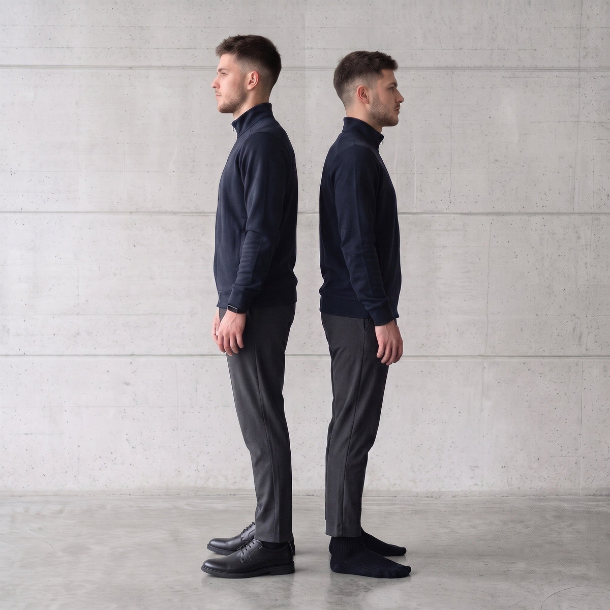 Banca Nero, same man different height