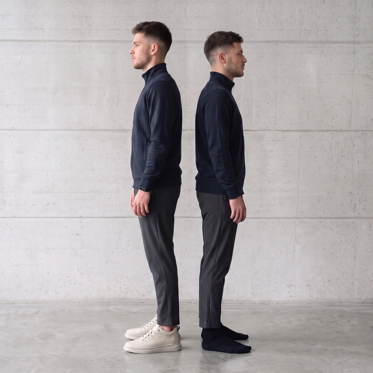 Piazza Avorio, same man different height