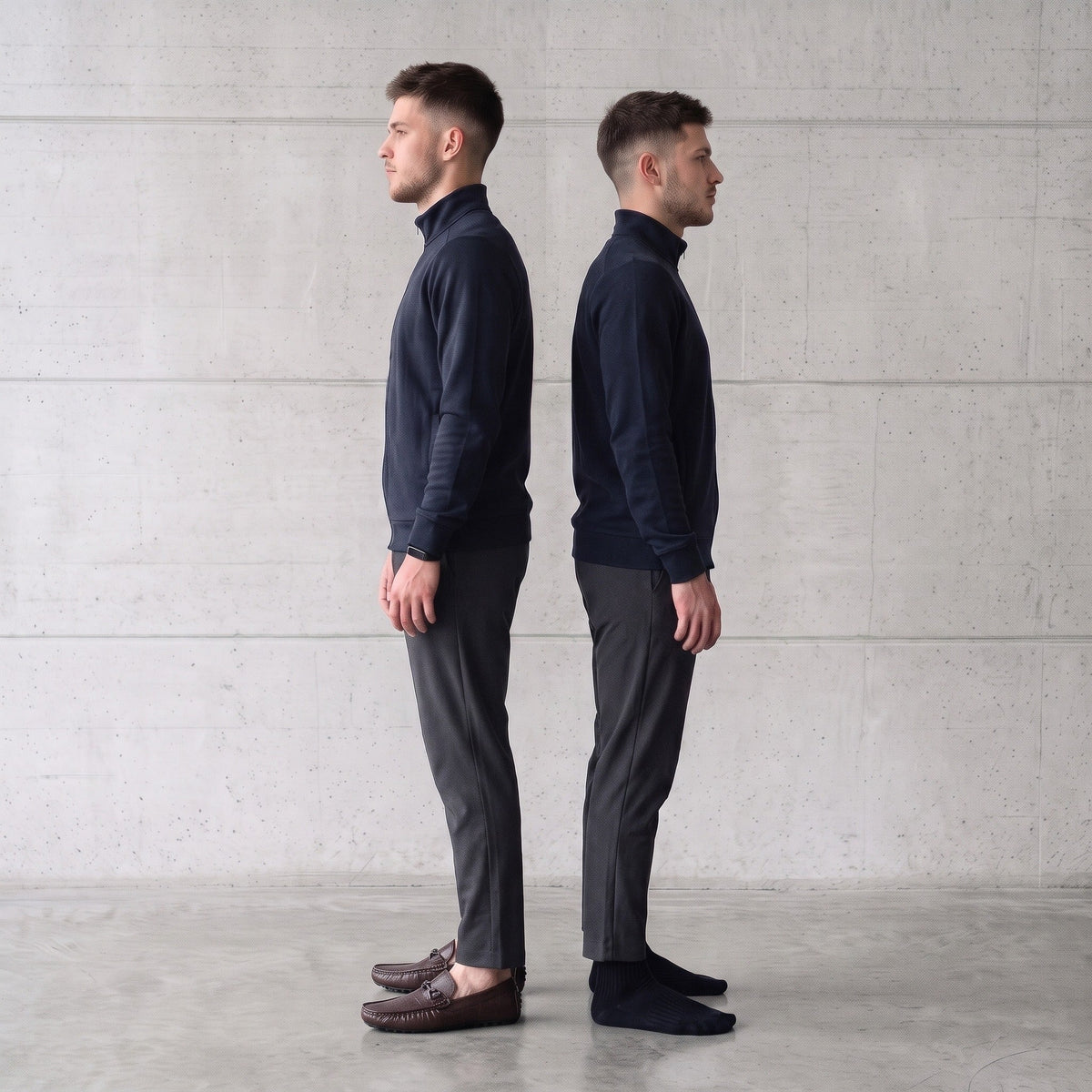 Riviera Bruno, same man different height