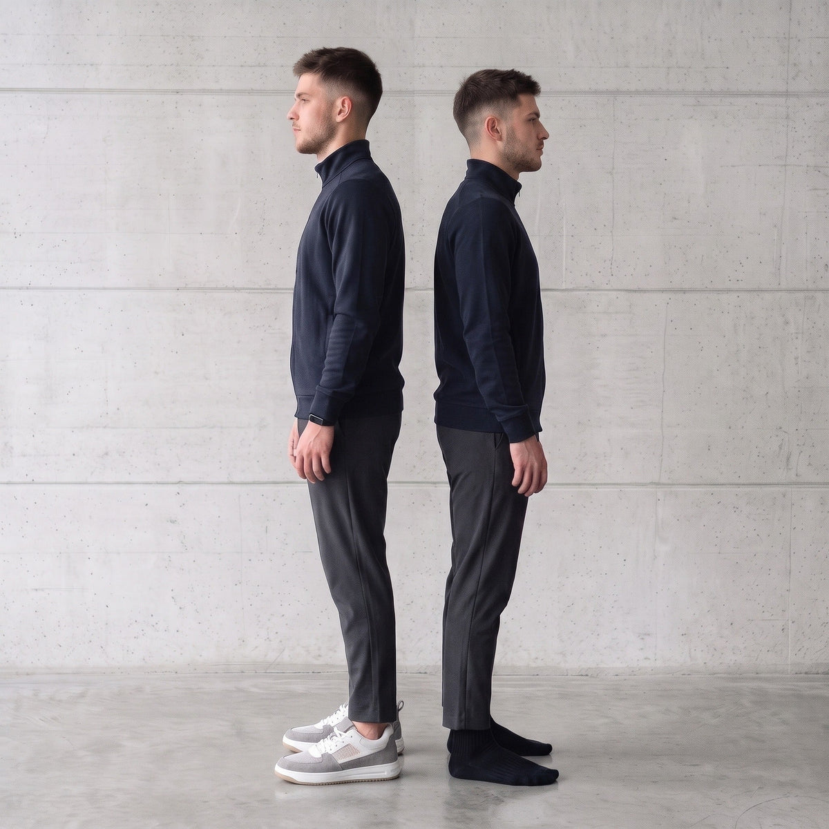 Cenere Grigio, same man different height