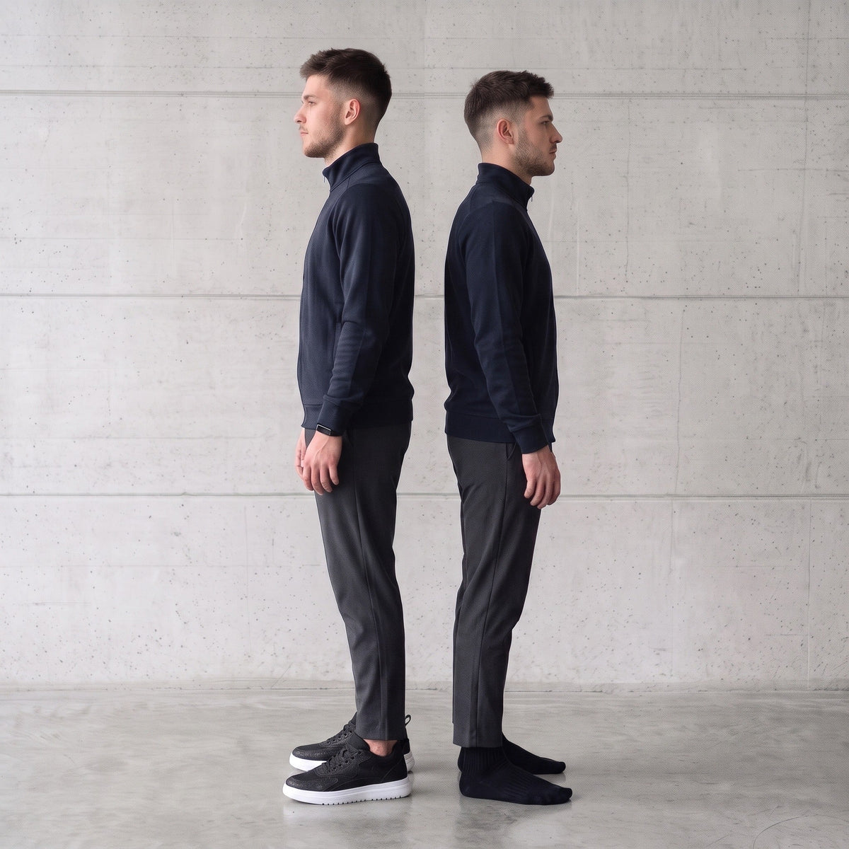 Rete Nero, same man different height