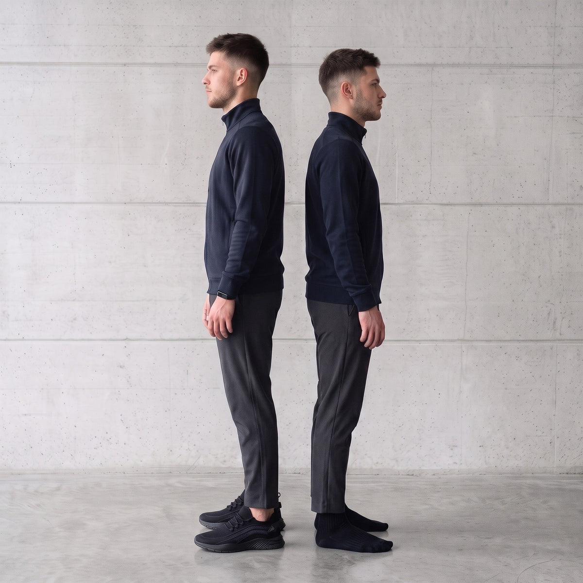 Nebbia Nero, same man different height