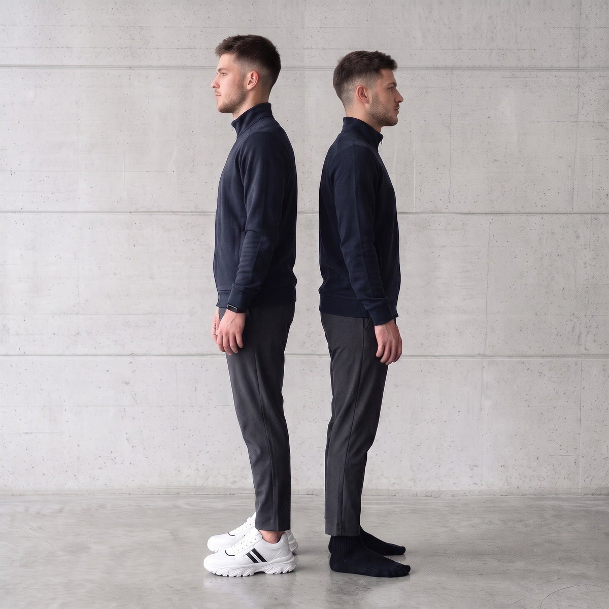 Doppia Neve, same man different height