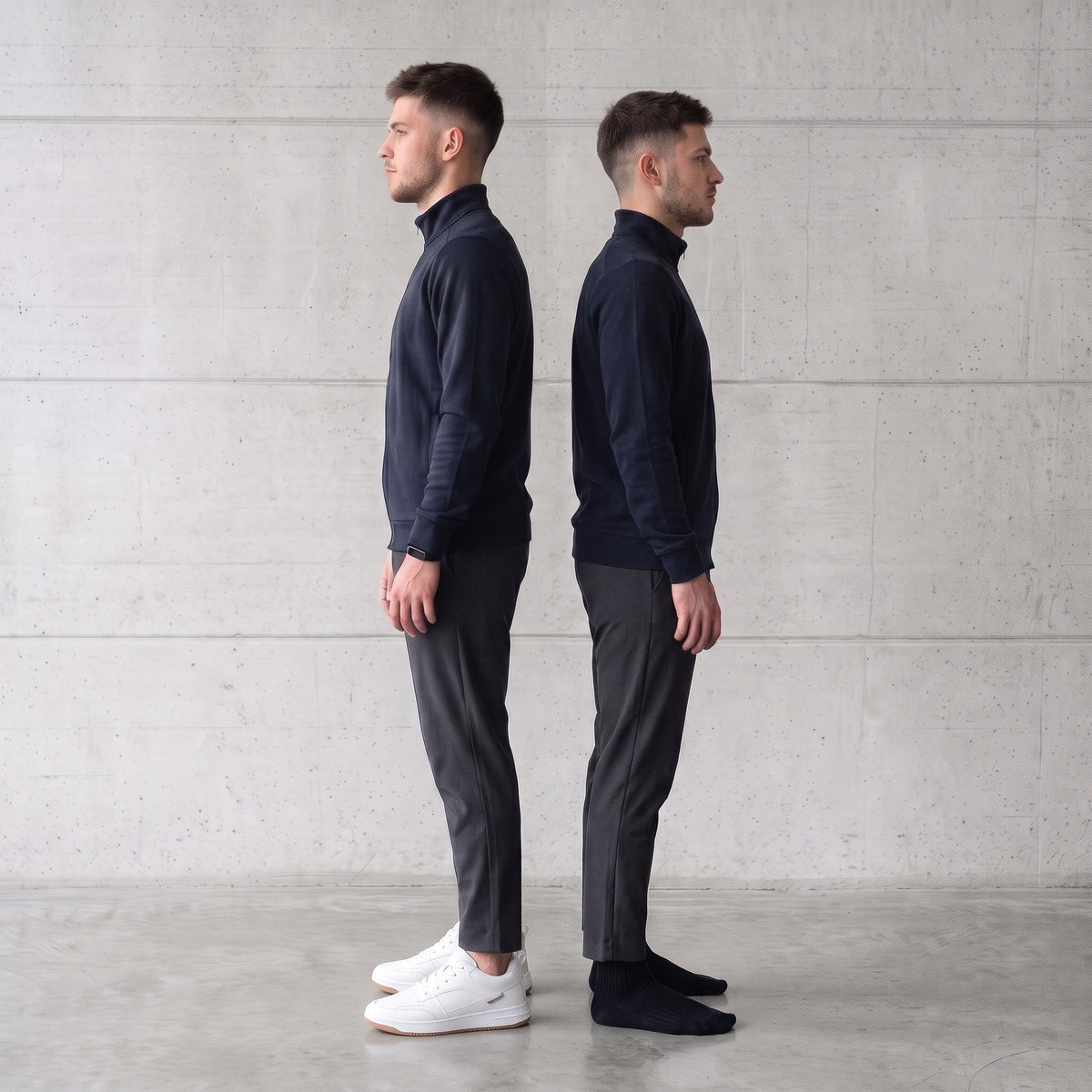 Viale Neve, same man different height