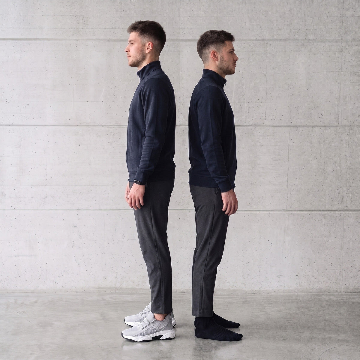 Maglia Ardesia, same man different height